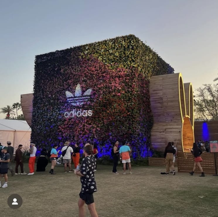 The Adidas Flower Cube at Coachella 2023