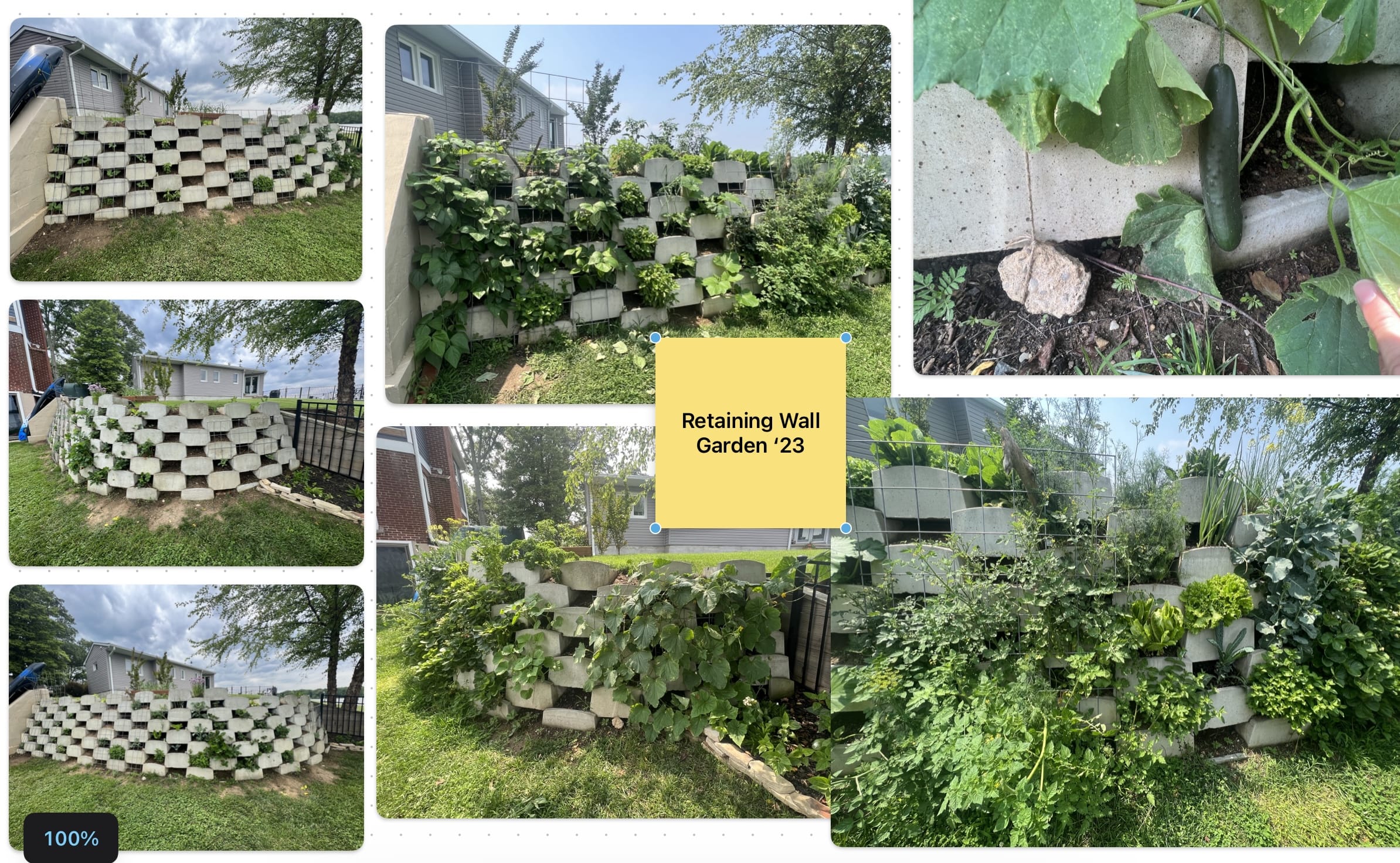 Retaining Wall Garden picture collage